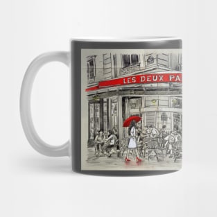 Down at the les deux palais Mug